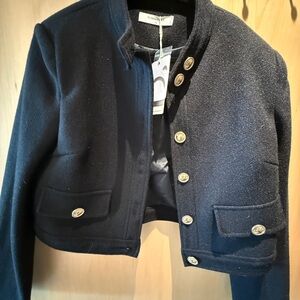 Commense Black Jacket with Gold Accents